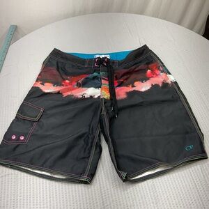 VTG Y2K OP Men's Black and Multicolor Hybrid Shorts